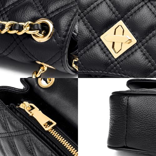 Bolsa Feminina Tiracolo de Couro Xadrez