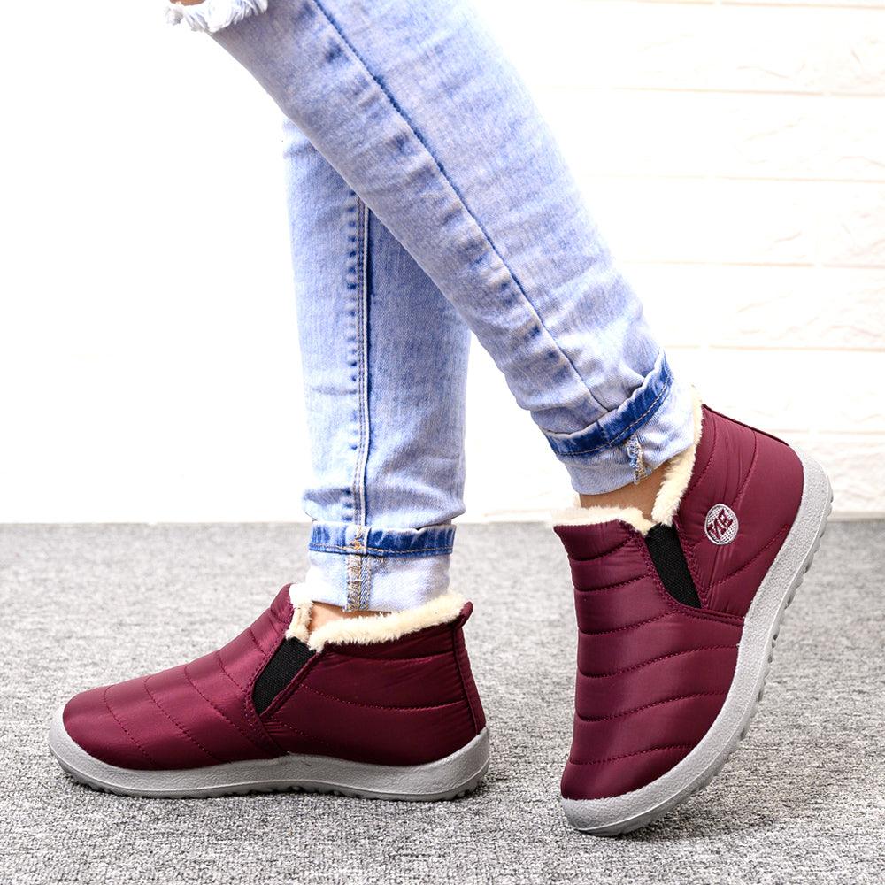 Bota Impermeável Feminina, Bota Quente, Bota Peluciada, Bota de Lã, Bota Feminina, Bota de Inverno